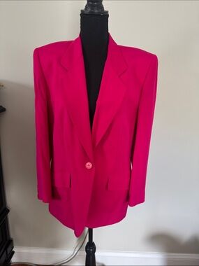 Liz Claiborne Hot Pink Single-Button Blazer